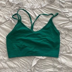 worn once green sports bra